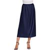 Avidlove Sottogonna lunga da donna in raso, 91,4 cm, in pizzo, taglie S-XXL, Navy, Small