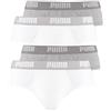 Puma Uomo slip pantaloncini mutande 521030001 Confezione da 4 White / Grey (092) Medium