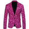 Bauzuoyo Giacca glitterata uomo per feste, paillettes brillanti, giacca con un bottone, Natale, Capodanno, 3 in 1, softshell, outdoor, uomo, Nero, 5XL