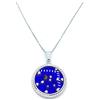 LE GEMME DI VENEZIA Murrina Millefiori In Vetro Di Murano Con Bordo e Catenina In Argento 925 Diam. 18 mm (Colore 6)