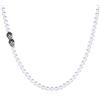 GAVU Collana Teschio da Uomo con Perle di Conchiglia, Collana di Perle da Uomo con Amuleto Teschio 60cm