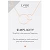 LUUK LIFESTYLE Catenella in argento sterling 925 50cm con ciondolo doppio e dedica SIMPLICITY, portafortuna, regalo di compleanno, rosa