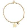 Rue des Mille Bracciale quadrifoglio donna Rue des Mille Argento 925 dorato con sfere BR-ELAP MC QUAD AU