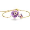 Santuzza Bracciale da donna in argento Sterling 925, Gemma Smalto Gemma, Pietra preziosa zircone