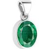 KUSHMIWAL GEMS 11.25 Ratti 10.35 carati smeraldo naturale Panna ciondolo medaglione scopo astrologico Panna ciondolo per uomo e donna placcato argento, Free Size, Gemma, Smeraldo