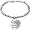 amorili Bracciale Madrina con Frase Dedica in Acciaio Inox | Idea Regalo Madrina Battesimo Cresima | Braccialetto Donna Inciso Elegante e Resistente bcc3016
