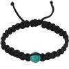 Schmuck Les Poulettes LES POULETTES BIJOUX - Bracciale Uomo Shamballa Collegamento Intrecciato Nero e Perla di Amazzonite