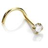jewellerybox Piercing naso a gancio in Oro 9kt e diamante 1,5mm