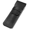 Aabellay Astuccio portapenne in pelle fatta a mano per penne stilografiche, custodia protettiva per penne stilografiche, custodia protettiva per penna Crazy Horse, colore nero, taglia S