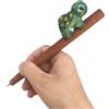 N\D ND 1 penna gel in legno intagliato a mano con animali con 3 ricariche, tartaruga verde, creativa, realizzata a mano, per scuola e ufficio, divertente idea regalo a forma di tartaruga verde (tartaruga
