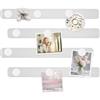 DUJEQM Lavagna Magnetica da Parete, Strisce Magnetiche Autoadesive, 4 Pezzi Bacheca da Parete + 10 Magneti Bianco, Lavagnetta Magnetica per Frigo, Porta Calamite da Parete per Ufficio Casa e Documenti