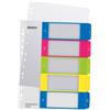 Leitz Rubrica con Tasti 1-5, Stampabile Al Pc, Formato A4, Formato Extra Largo, Polipropilene Robusto, Multicolore, Gamma Wow, 12410000