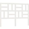 vidaXL Testiera bianca 126x4x104 cm Legno massello di pino