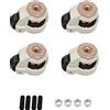 StarTech set di 4 ruote livellanti per mobili - GD-60S - Regolabili - Girevoli a 360° - Ruote in nylon - Supporto in acciaio - Resistenti