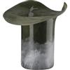 Gilde Vaso in vetro tipo Ambos - vetro - verde lucido opaco - altezza 27 cm x diametro 30 cm - vetro soffiato - vaso in vetro lavorato a mano