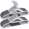 TIMMY Grucce in plastica, confezione da 50 grucce resistenti e asciutte, con cuscinetti antiscivolo, salvaspazio, spessore 0,5 cm, super leggere