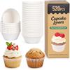 Alyvisun 520 Pirottini per muffin carta, pirottini in carta per la cottura, involucri per mini cupcake, resistenti al grasso per muffin, cupcake, fairy cakes, feste e uso quotidiano