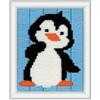 VERVACO Kit Ricamo Principianti Educativo attività Creative Pinguino Canovaccio per Mezzo Punto ca. 12,5 x 16 cm Set Fai da Te Passatempi Creativi Beginner Long Stitch Embroidery