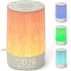 LIORQUE Sveglia Da Comodino, Sveglia Luminosa, 30 Suoni Rilassanti, Rumore Bianco, 10 Livelli Di Regolazione Della Luminosità, 8 Modalità Di Luce Notturna E Timer Di Spegnimento - Design in Tessuto