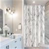 Hnmdmyi Tenda da doccia Marmo Ottico 90x180, Grigio e Bianco Tende da doccia Oro Linea Geometrica Astratta Arte Moderna di Lusso Tenda da bagno Impermeabile Poliestere Tessuto Lavabile Tenda da bagno