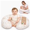 The Double Twenty Cuscino Allattamento in Fiocco di Memory Foam - Federa Ipoallergenica Sfoderabile - Supporto Ergonomico Morbido e Avvolgente, Certificato OEKO-TEX e Made in Italy