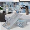 A.Monamour Adesivi per Piastrelle da Parete Adesivi per Mattonelle Autoadesivo Spessa Marmo Effetto 3D Impermeabile PVC Decorazione Murale per Cucina Bagno Lavanderia 10.16x20.32cm