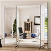 brisafe Specchio Pieghevole 240x200 cm con Ruote - Specchio Corpo Intero a 3 Ante Regolabile, Infrangibile, Grande e Resistente per Fitness, Studio, Danza e Yoga, Nero