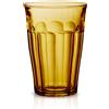 Duralex Set di 6 bicchieri impilabili in vetro temperato da 36 cl, confezione di bicchieri da cucina resistenti per acqua, succhi e bibite, uso quotidiano, colori assortiti, collezione Picardie