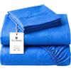 o-day Renato Balestra Completo Letto Singolo Microfibra Morbida Made in Italy Set Lenzuola Letto Singolo 3 pezzi Lenzuola e Federe Lenzuolo Sotto Lenzuolo Sopra 1 Federa (Azzurro, Singolo)