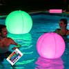 Fancysky Lampade Piscina, Lampada a Sfera a Led con Telecomando - Palle Luminose per Piscina a 16 Colori, Luci per Piscina Subacquea per Piscina, Spiaggia e Giardino (Palla 2-40cm)