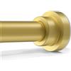 HAOYUNTE Asta per tende senza fori, 79 - 165 cm, Ø 22 mm, asta per doccia a morsetto, asta estensibile per finestre, guardaroba e bagno (oro)