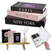 YALiya 3 Pezzi Libri Decorativi per Arredamento, Scatola Portaoggetti Set Libri in Finto Impilata per Decorazione per Decorazione Domestica, Tavolini da Caffè, Arredamento per Casa Home Decor