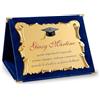 Pubblimania Cofanetto Laurea Personalizzata in Velluto Blu a Libro 25x19 cm, Targa Oro Pergamena Idea Regalo Dottore Dottoressa, idea regalo Ricordo e Premiazione (Cartella Blu Laurea)