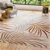 TAPISO Golden Tappeto Moderno Soggiorno Motivo Floreale Fiori Foglie Palma tonalità Beige Oro Salotto Camera Sala Cameretta Ragazzi Ufficio Oeko-Tex 180 x 260 cm