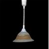 Generico Lampadario a sospensione classico a 1 luce con saliscendi e vetro corona ambra, per sala da pranzo, camera da letto, corridoio, ingresso, soggiorno, salotto, cucina.