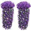 Fycooler Glycine Artificiali Fiori Artificiali Wisteria Fiore Finto Wisteria vite Ghirlanda Appesa Artificiale Ghirlanda Artificiale Edera, per la Casa, Festa, Matrimonio, Decorazione, Viola-2PCS