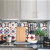 RE-COVERTILES - Adesivi Piastrelle Cucina Bagno Mattonelle adesive in PVC Impermeabili Antigraffio Stickers Decorazione Parete Cementine Peel and Stick - Modello 36 Pz 10x10 cm PS00120 Made in Italy