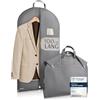 Bruce.® Borsa Porta Abiti da Viaggio 100 x 60cm, Custodia Abiti con Cerniera Antitarme, Copriabiti da Armadio Antipolvere 120 GSM, Porta Abito da Viaggio Uomo e Donna - Grigio Ardesia