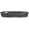 CERTRE - Vaso Bonsai Ovale in Gres, Modello Pisa, Made in Italy, Colore D19 (Smaltato)| Misure esterne 28,5x17,5x3,5 cm