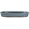 CERTRE - Vaso Bonsai Ovale in Gres, Modello Pisa, Made in Italy, Colore Azzurro Cielo (Smaltato)| Misure esterne 23,5x15x3,2 cm