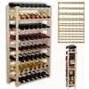 Modo24 - Cantinetta per Vini, in Legno Non trattato, Legno, Non trattato, 72,5 x 25 x 118 cm