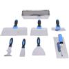 Oreilet Set coltelli cartongesso, kit utensili manuali cartongesso con vaschetta fango 14 pollici, spatole stucco, raschietto pittore, cazzuola, spatole nastratura strumento stucco