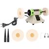 Baxnore Lucidatrice professionale a doppia testa da banco, smerigliatrice, lucidatrice per gioielli, 480 W, 7200 giri/min, per metallo, legno, giada, lucidatura, con 2 ruote lucida