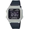 Casio Orologio da polso da unisex al quarzo sportivo bracciale e cassa in resina di colore nero display analogico nero - W-217HM-7B