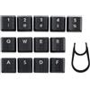 RogzO 13 copritasti retroilluminati di ricambio per tastiera meccanica da gioco GL Tactile Switch Logitech G813/G815/G915/G913 TKL RGB (nero)
