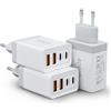 Mijun Caricatore USB C Presa 3 Pack, 40W 4-Porto USB Caricatore Rapido Multipla PD & QC3.0, Spina Alimentatore USB C Caricabatterie Phone 16 15 14 13 12 11 Pro Max XS XR 8 7, Galaxy A14 A35 S20 S21 S24