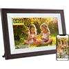 Ekasoco Frameo Cornice Digitale Wi-Fi 10,1 Pollici, Cornice Elettronica 64GB, Cornice Fotografica HD IPS Touch Screen, Rotazione Automatica, Montaggio A Parete Possibile Condividere Foto tramite Frameo APP