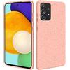 HS Products HSP Custodia per Samsung Galaxy A52 5G/4G & A52s 5G [plastica biologica sostenibile] Custodia | Biodegradabile | Riciclabile | Paglia di grano TPU Case | Ecologica | Su misura | Rosa