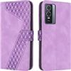 OKZone Cover per Vivo Y76 5G/Y76S/Y74S, Custodia in PU Pelle per Vivo Y76 5G/Y76S/Y74S, Custodia a Libro Protettiva Folio Portafoglio con Magnetica e Slot per Carte Wallet Case Flip Cover (Porpora)