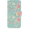 32ndShop 32nd Floreale Series 2.0 - Custodia a Portafoglio in Pelle PU per Samsung Galaxy A40 (2019), Case Realizzato in Pelle Sintetica con Comparti e Chiusura Magnetica - Primavera Blu